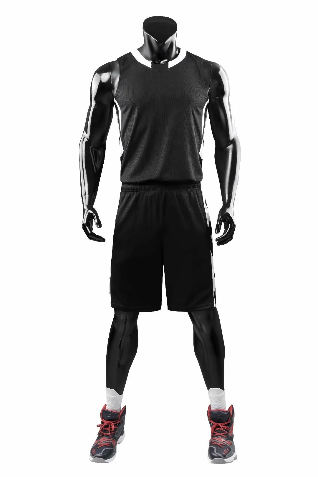 Alley Black NS Youth Customizable Basketball Jersey With Optional Shorts - Hipona Sports