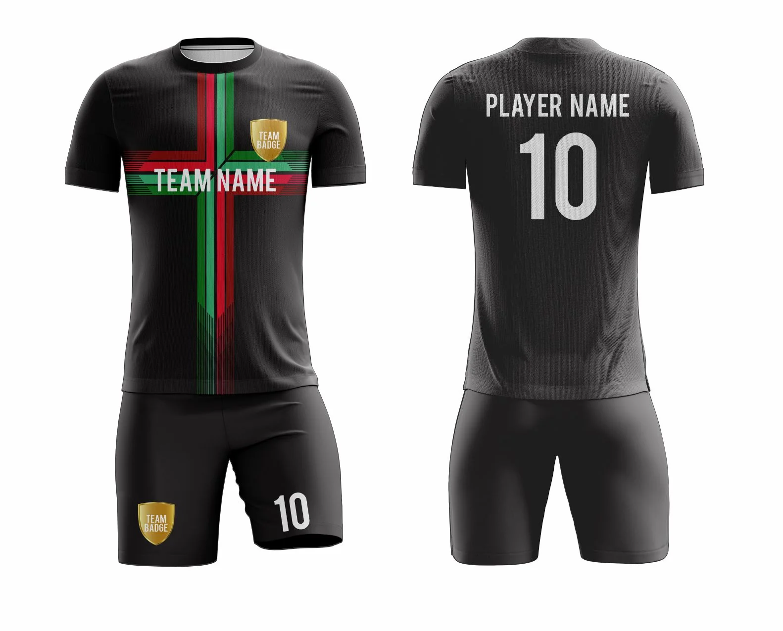 SB 12863 Black Sublimation Custom Soccer Jersey Adult & Youth Unisex - Hipona Sports