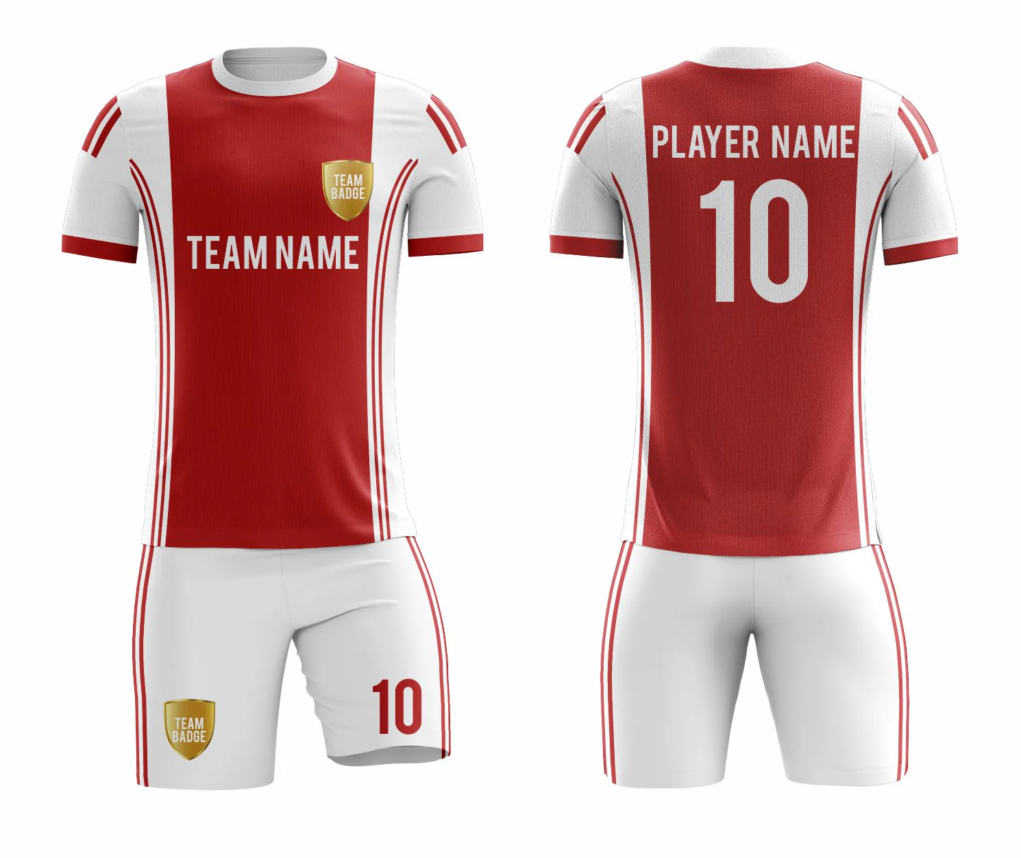 SB 1093 White/Red Sublimation Custom Soccer Jersey Adult & Youth Unisex - Hipona Sports