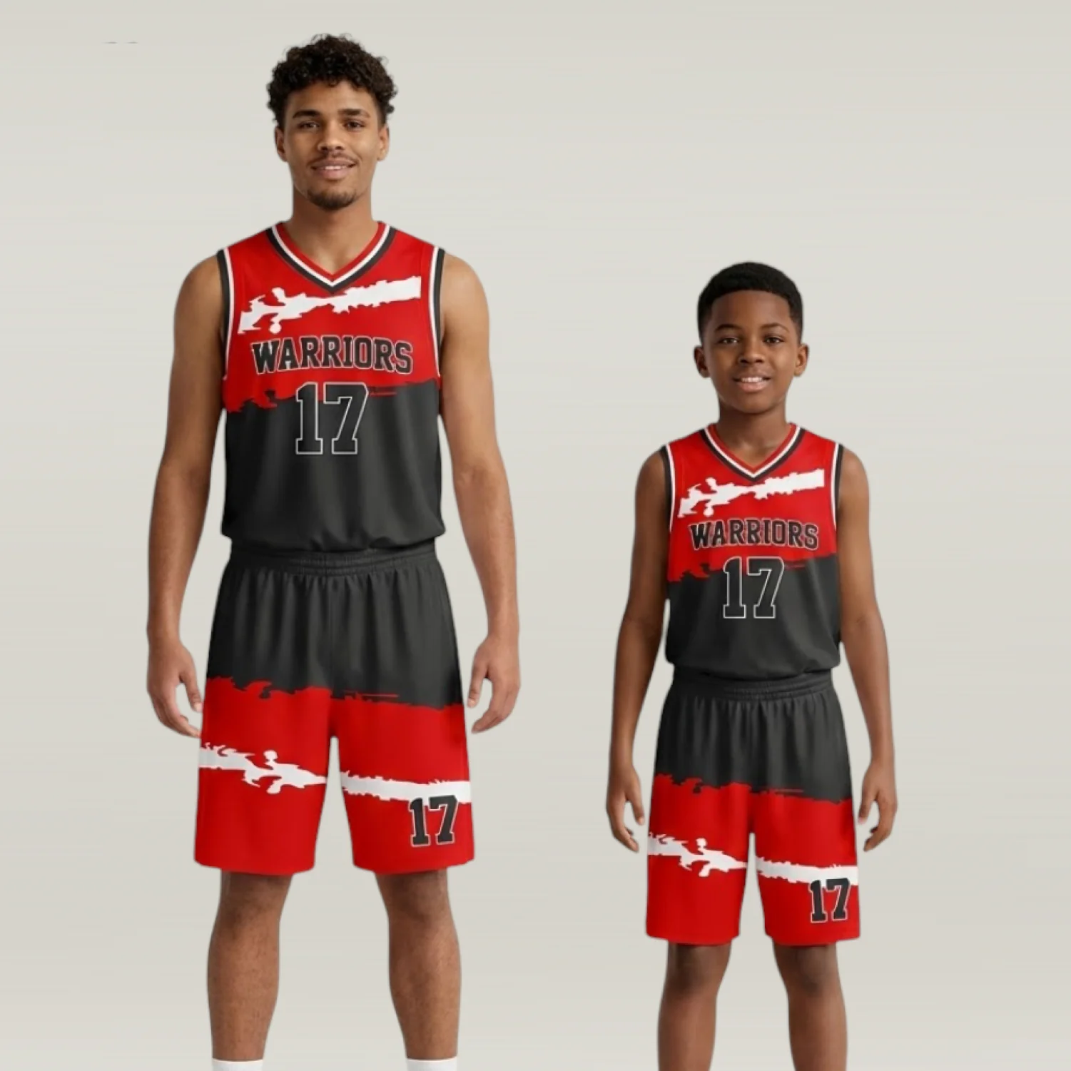 Crimson NS Customizable Basketball Jersey With Optional Shorts - Hipona Sports