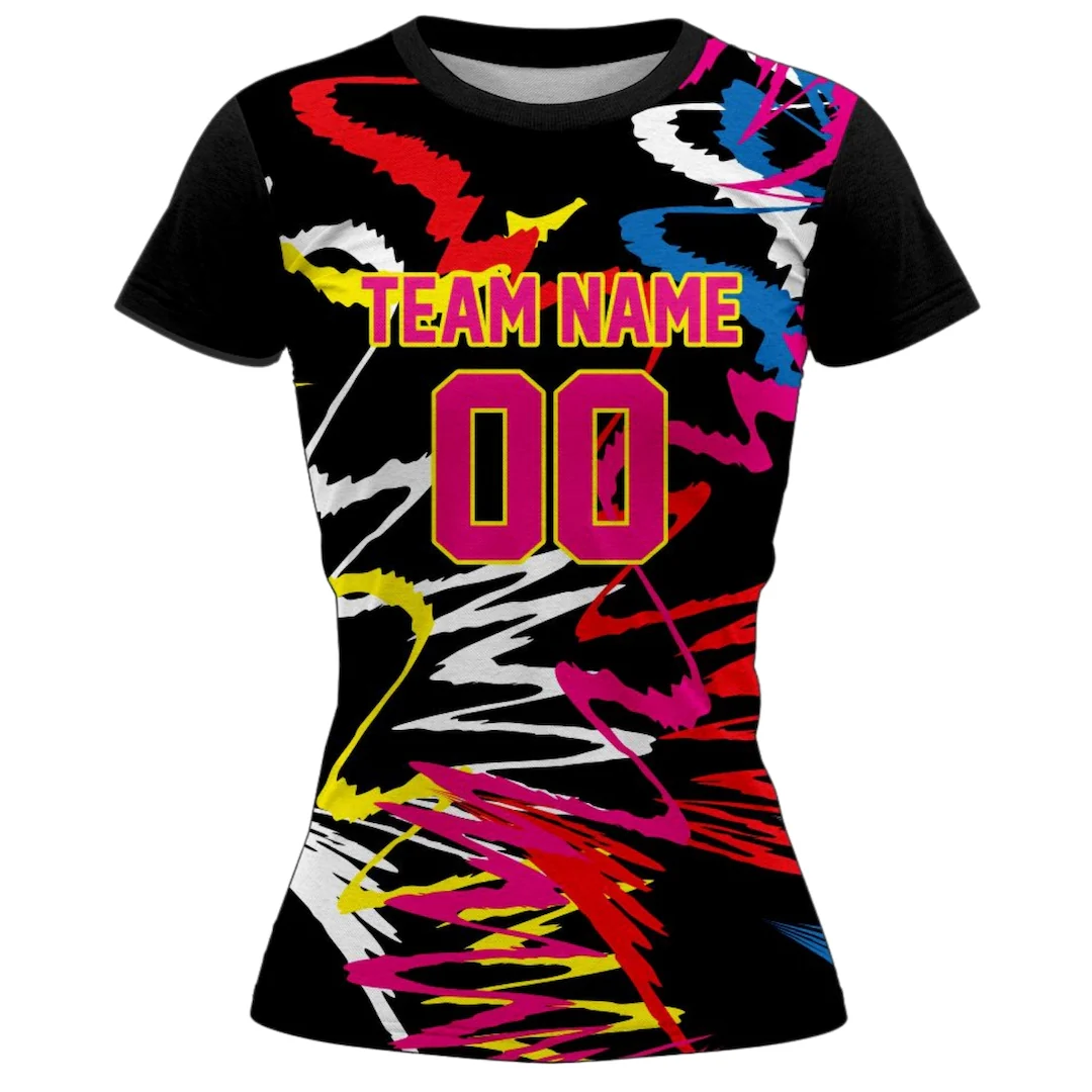 VJ128 Custom Black Volleyball Jersey - Adult & Youth Unisex - Hipona Sports