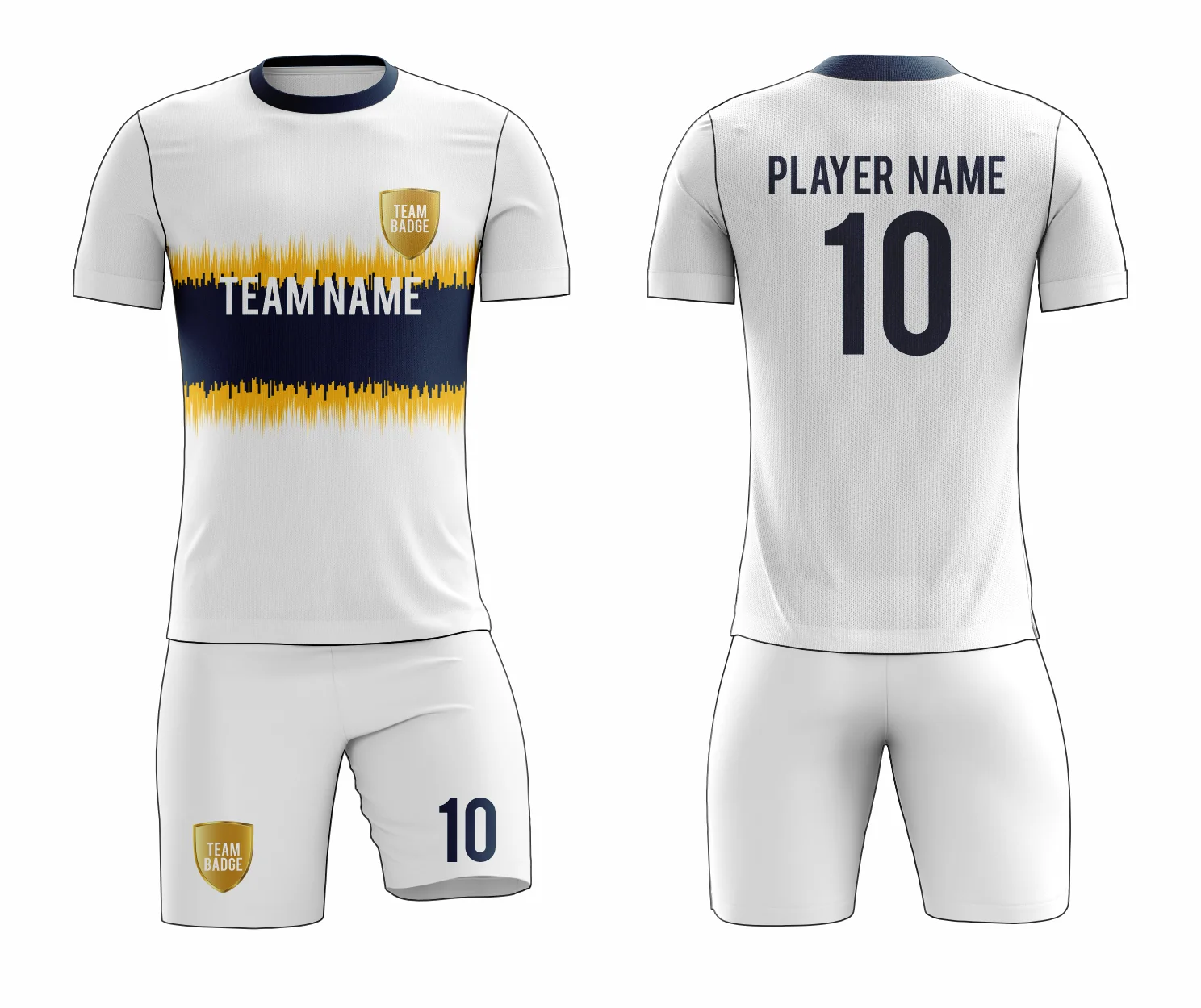 SB 12871 White Sublimation Custom Soccer Jersey Adult & Youth Unisex - Hipona Sports