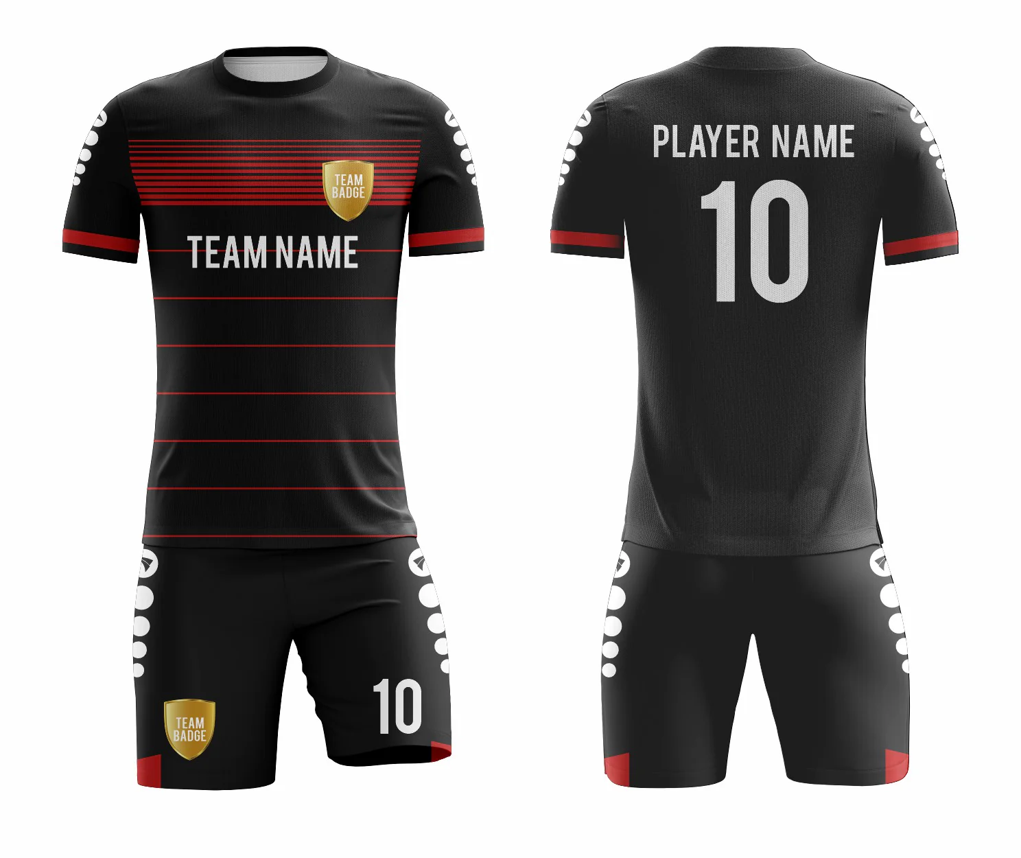 SB 1226 Black Sublimation Custom Soccer Jersey Adult & Youth Unisex - Hipona Sports