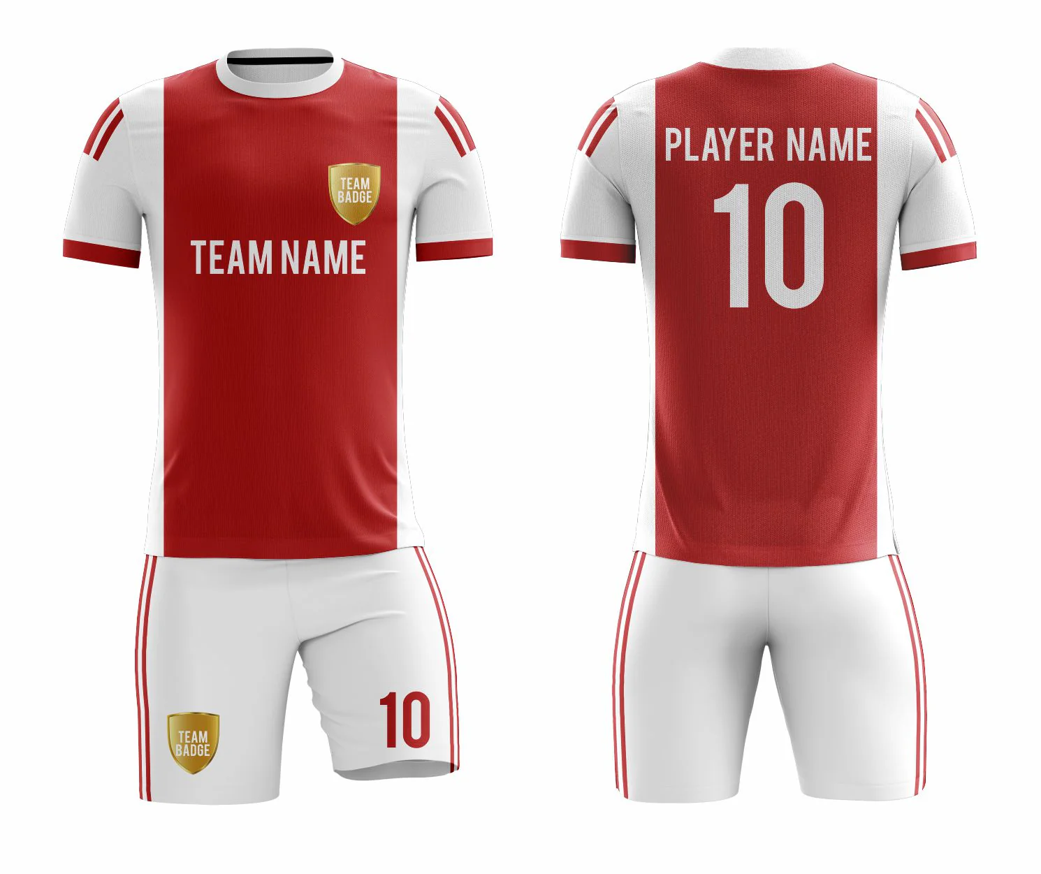 SB 1001 Red/White Sublimation Custom Soccer Jersey Adult & Youth Unisex - Hipona Sports