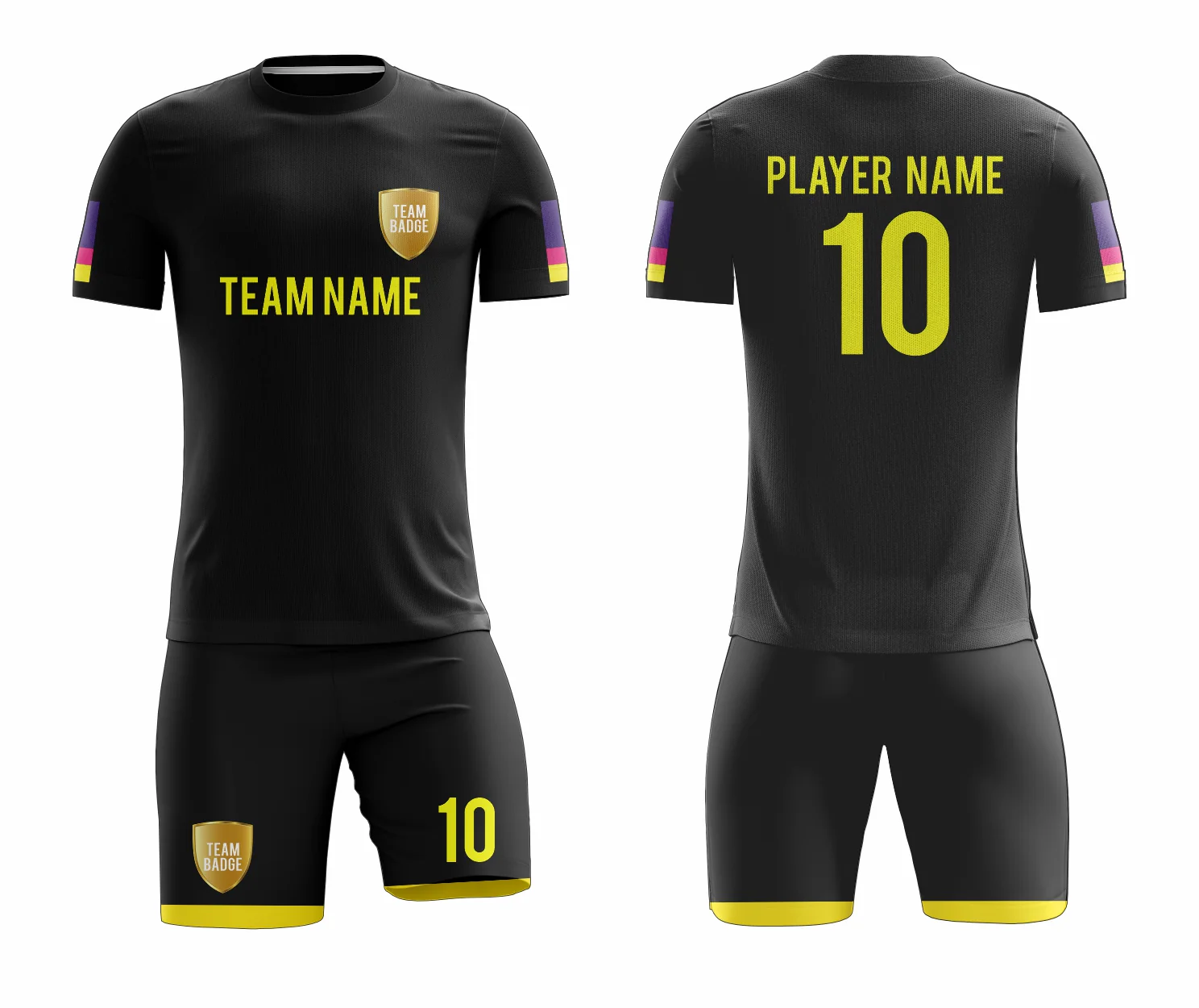 SB 12784 Black Sublimation Custom Soccer Jersey Adult & Youth Unisex - Hipona Sports