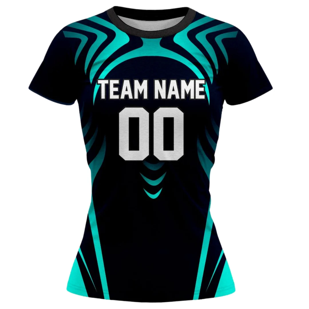 VJ101 Custom Black Volleyball Jersey - Adult & Youth Unisex - Hipona Sports
