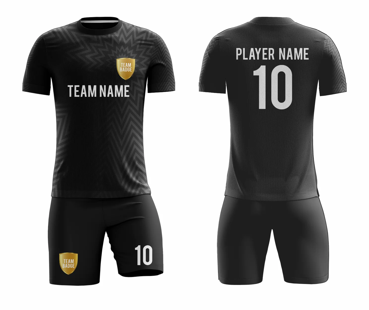 SB 12865 Black Sublimation Custom Soccer Jersey Adult & Youth Unisex - Hipona Sports