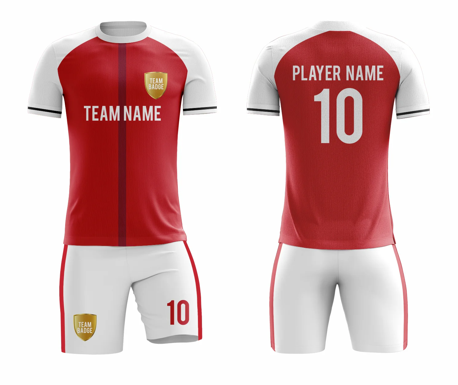 SB 1147 Red/White Sublimation Custom Soccer Jersey Adult & Youth Unisex - Hipona Sports