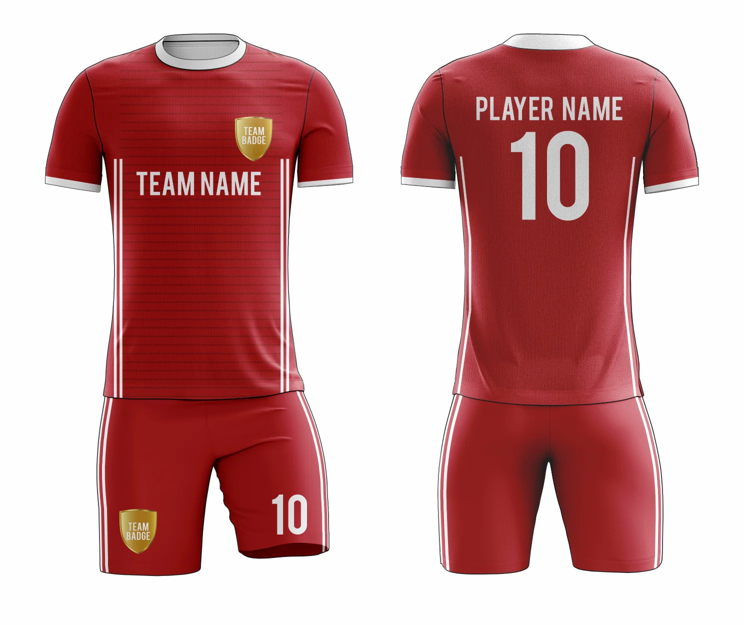 SB 1254 Red Sublimation Custom Soccer Jersey Adult & Youth Unisex - Hipona Sports