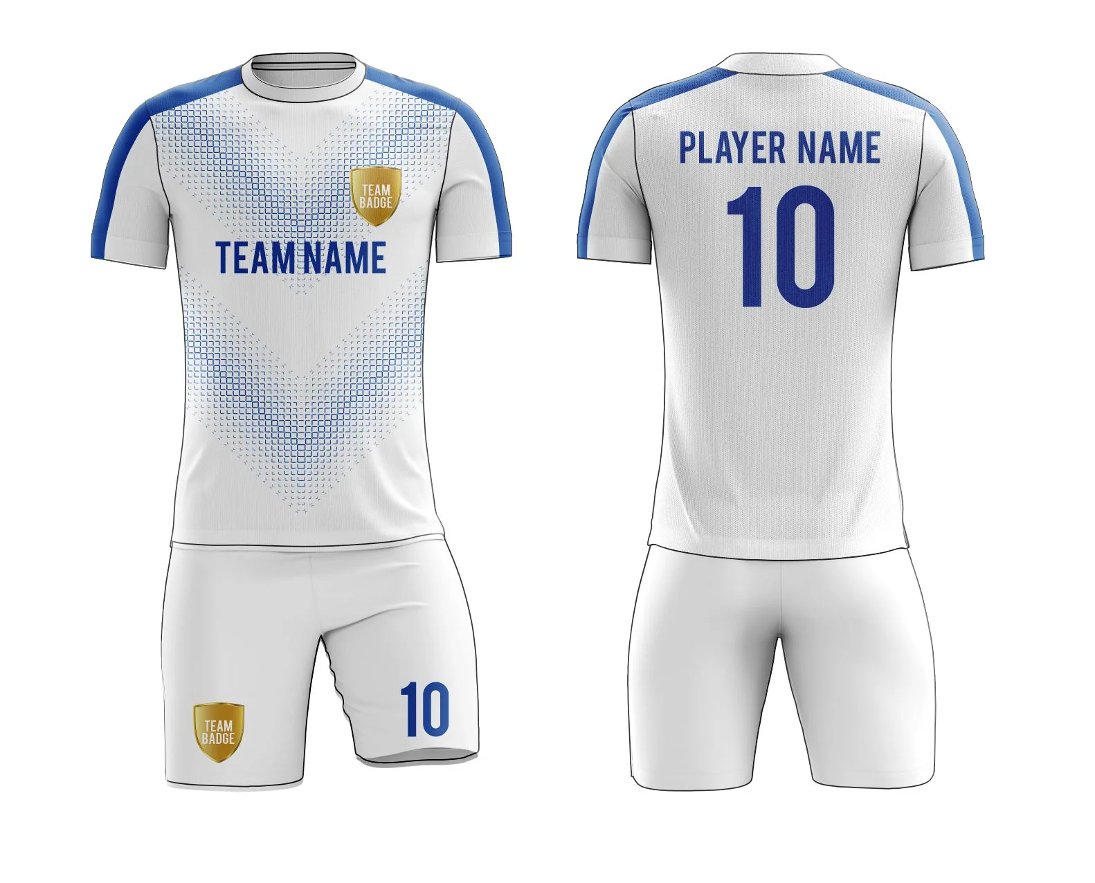 SB 12847 White Sublimation Custom Soccer Jersey Adult & Youth Unisex - Hipona Sports