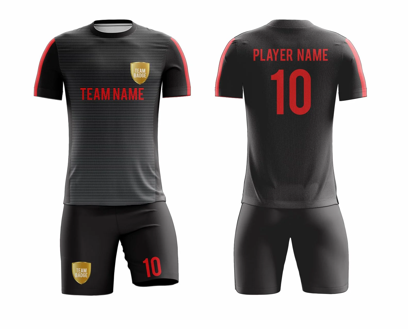 SB 12851 Black Sublimation Custom Soccer Jersey Adult & Youth Unisex - Hipona Sports